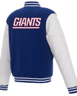 NY Giants Varsity Royal and White Jacket
