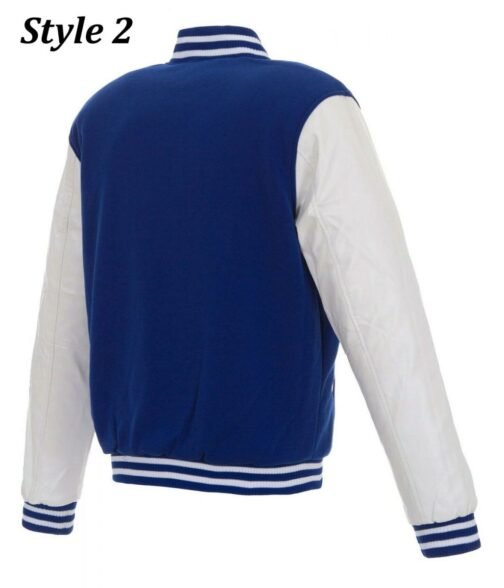 NY Islanders Blue and White Letterman Jacket - Image 4