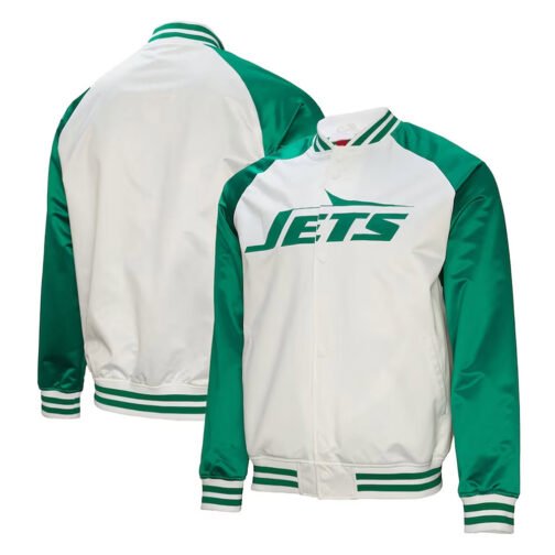 NY Jets Legacy Sack Exchange Satin Jacket - Image 3