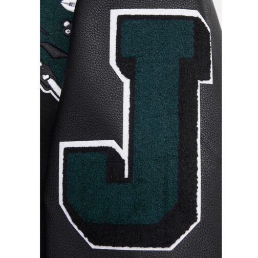 NY Jets Mashup Rib Varsity Wool/Leather Jacket - Image 8