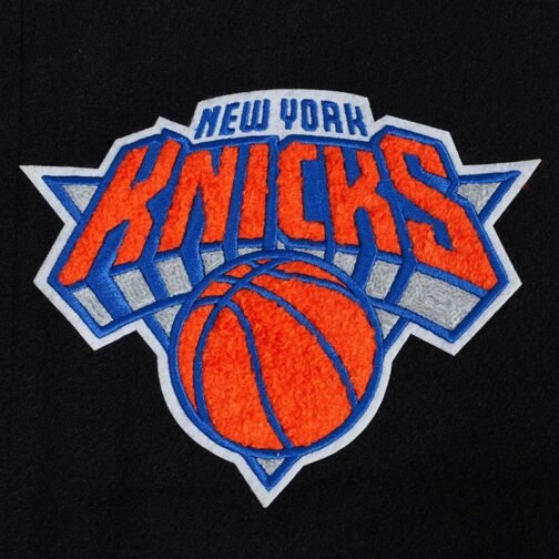 NY Knicks Area Code Classic Rib Varsity Jacket - Image 8