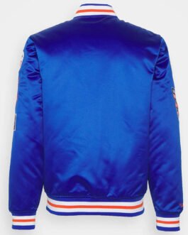 NY Knicks Champ City Training Royal Blue Satin Jacket