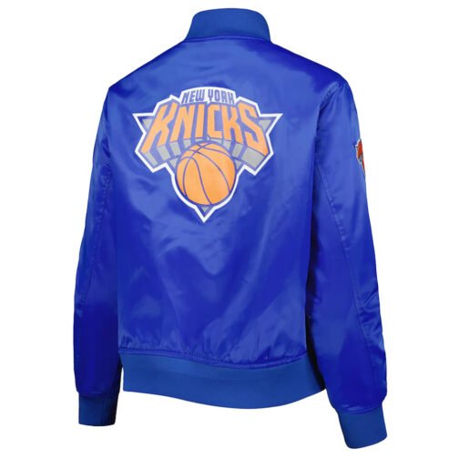 Classics NY Knicks Royal Satin Jacket - Image 2