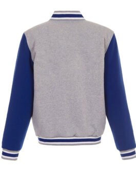 NY Knicks Gray and Royal Varsity Wool Jacket