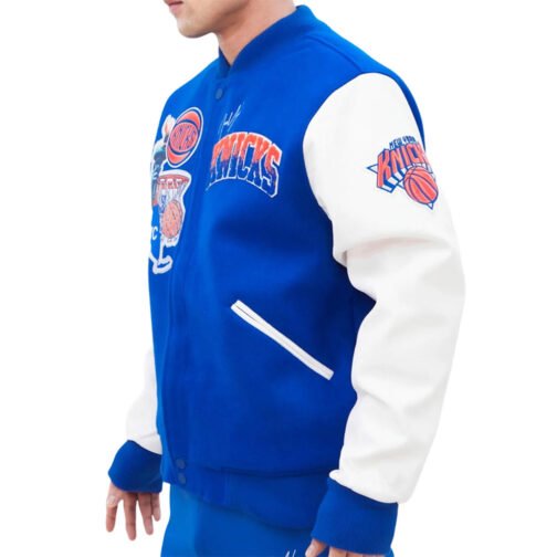 NY Knicks Home Town Varsity Jacket - Image 4