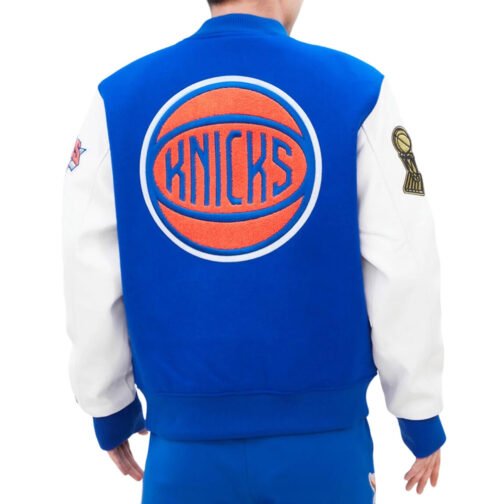 NY Knicks Home Town Varsity Jacket - Image 2