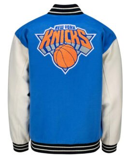 NY Knicks Leads Blue Varsity Jacket