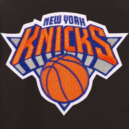 NY Knicks Black Poly Twill Jacket - Image 3