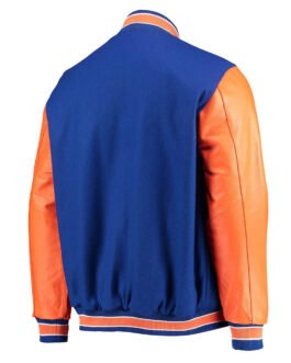 NY Mets 35th Anniversary Royal and Orange Varsity Jacket