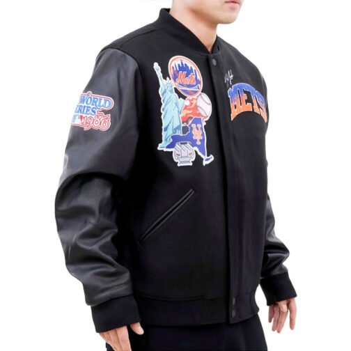 NY Mets Home Town Varsity Jacket - Image 8