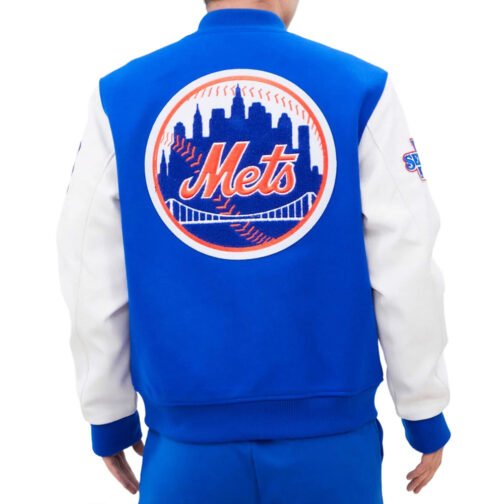 NY Mets Home Town Varsity Jacket - Image 3
