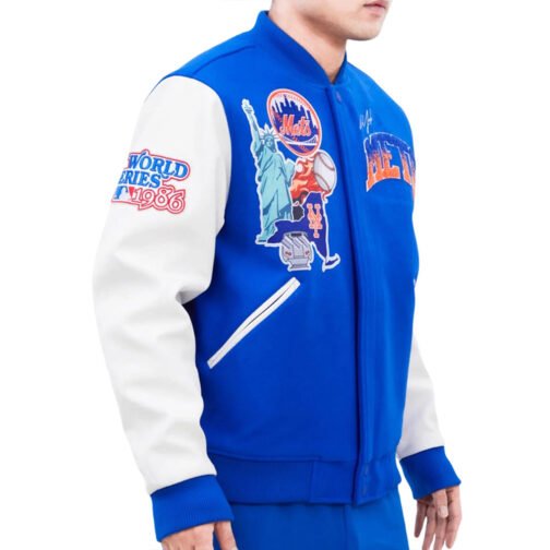 NY Mets Home Town Varsity Jacket - Image 7