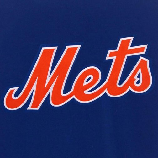 NY Mets Royal and White Varsity Jacket - Image 9