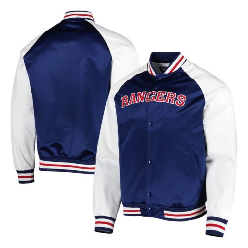 NY Rangers Primetime Blue and White Jacket - Image 3