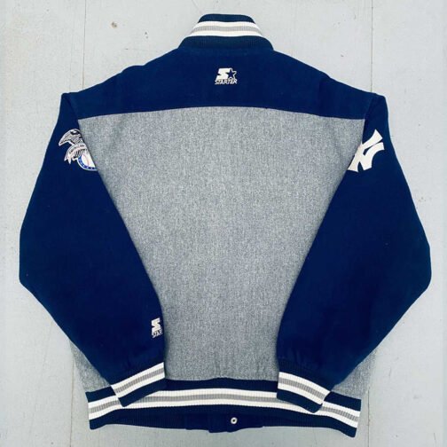 NY Yankees 1990’s Script Spellout Varsity Jacket - Image 2