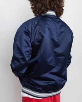 NY Yankees Baseball Navy Satin Jacket