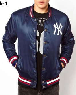 New York Yankees Baseball Blue Satin Jacket