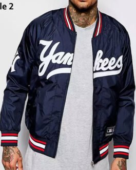New York Yankees Baseball Blue Satin Jacket