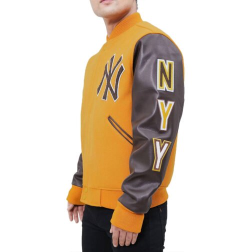NY Yankees Logo Blended Varsity Jacket - Image 8