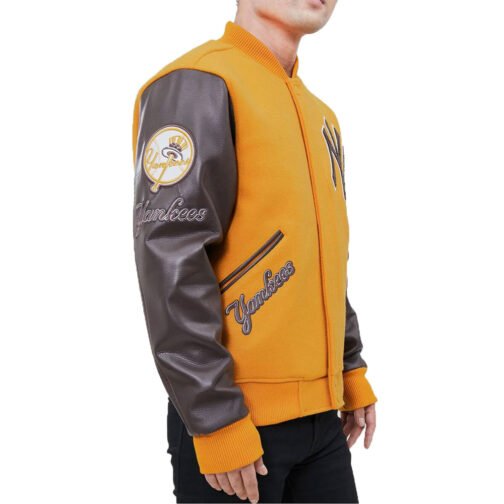 NY Yankees Logo Blended Varsity Jacket - Image 6
