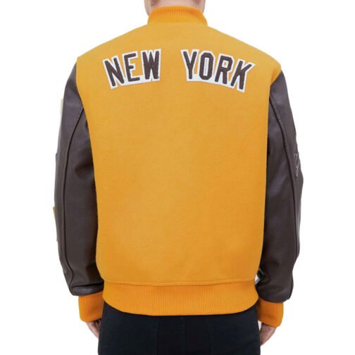 NY Yankees Logo Blended Varsity Jacket - Image 4
