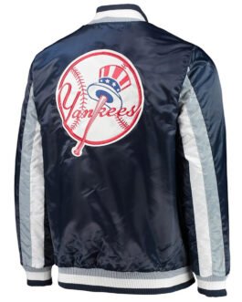 NY Yankees Navy The Ace Satin Jacket