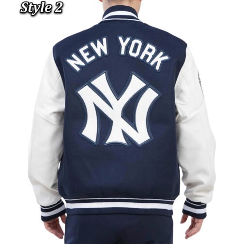 NY Yankees Retro Classic Varsity Jacket - Image 4