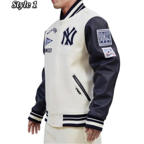 NY Yankees Retro Classic Varsity Jacket - Image 5
