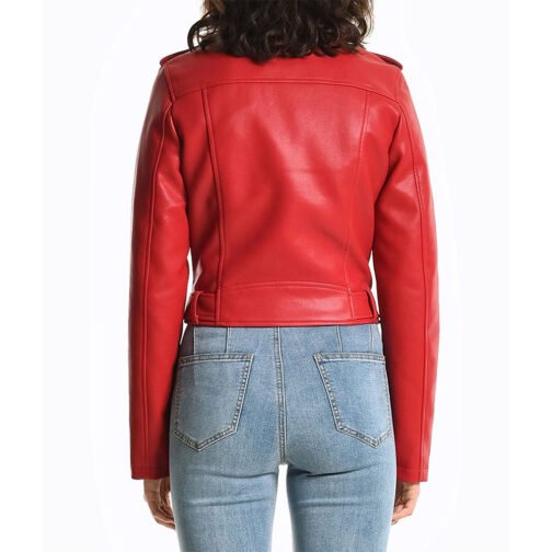 Becky G NYC Red Leather Jacket - Image 3