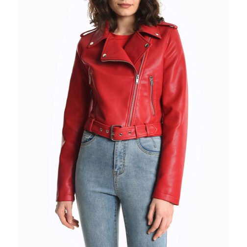 Becky G NYC Red Leather Jacket - Image 5