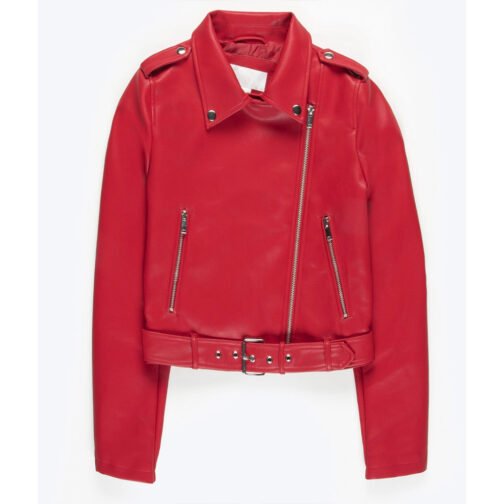 Becky G NYC Red Leather Jacket - Image 4