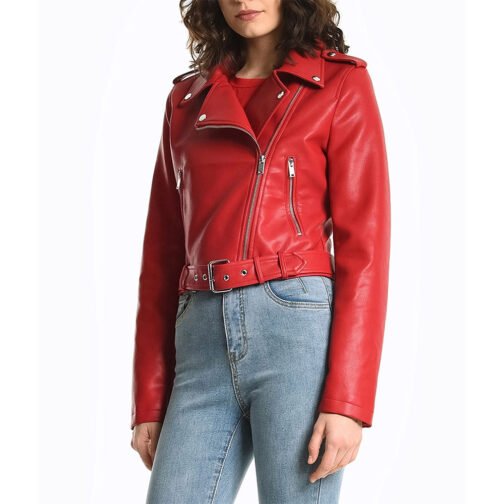 Becky G NYC Red Leather Jacket - Image 6