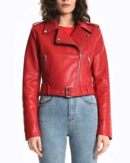 Becky G NYC Red Leather Jacket