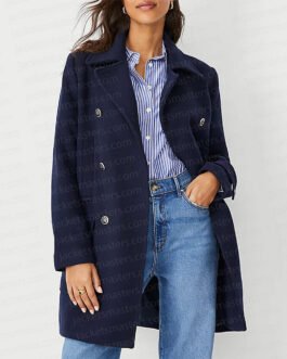 Taylor Swift NYC Street Style Navy Peacoat