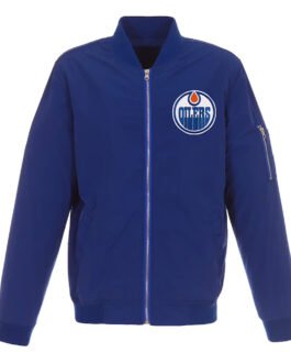Royal Edmonton Oilers Nylon Lightweight Bomber Jacket