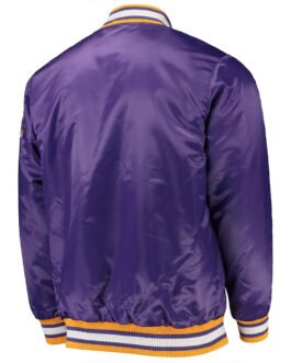 O-Line LSU Tigers Purple Satin Jacket