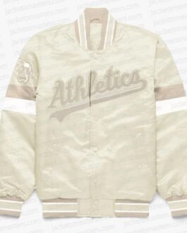 Oakland Athletics Home Game Pearl Varsity Satin Jacket