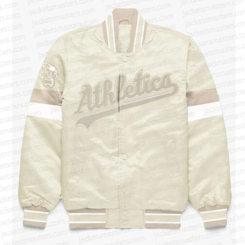 Oakland Athletics Home Game Pearl Varsity Satin Jacket