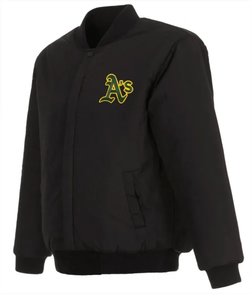 Letterman Oakland Athletics Wool Black Jacket