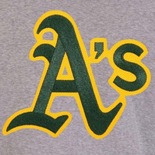 Oakland Athletics Gray and Black Varsity Wool Jacket - Image 3