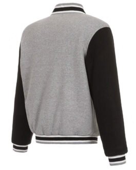 Oakland Athletics Gray and Black Varsity Wool Jacket