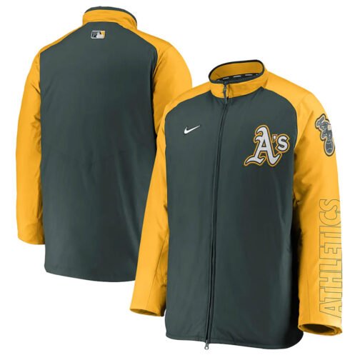 Dugout Performance Oakland Athletics Green/Yellow Jacket - Image 3
