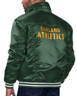 Oakland Athletics Green Silver Tab Trucker Jacket