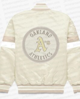 Oakland Athletics Home Game Pearl Varsity Satin Jacket