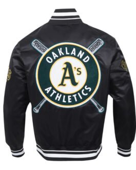 Oakland Athletics Mashup Classic Rib Satin Jacket