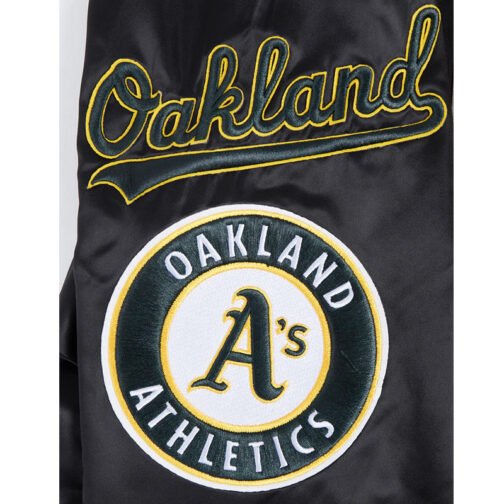 Oakland Athletics Mashup Classic Rib Satin Jacket - Image 6