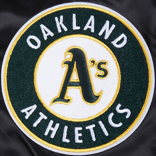 Oakland Athletics Mashup Classic Rib Satin Jacket - Image 7