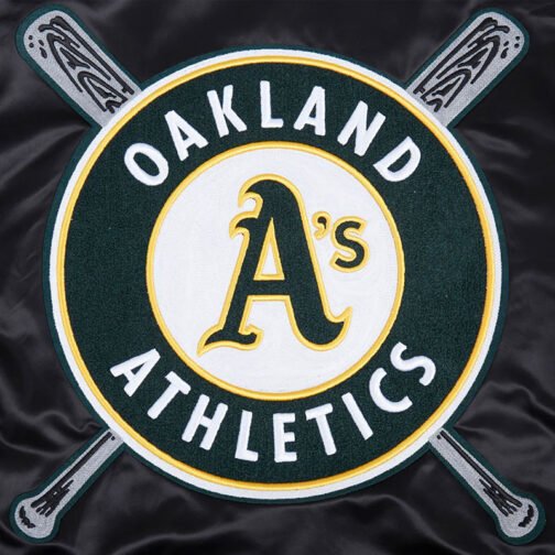 Oakland Athletics Mashup Classic Rib Satin Jacket - Image 8