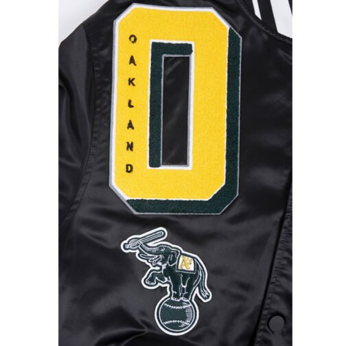 Oakland Athletics Mashup Classic Rib Satin Jacket - Image 9