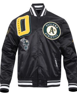 Oakland Athletics Mashup Classic Rib Satin Jacket